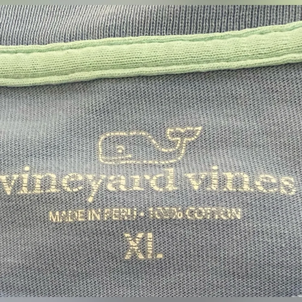 Vineyard Vines Men’s Size XL Light Blue 100% Cotton Long‎ Sleeve Graphic Shirt